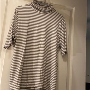 Grey and white turtle neck sweater/ shirt
